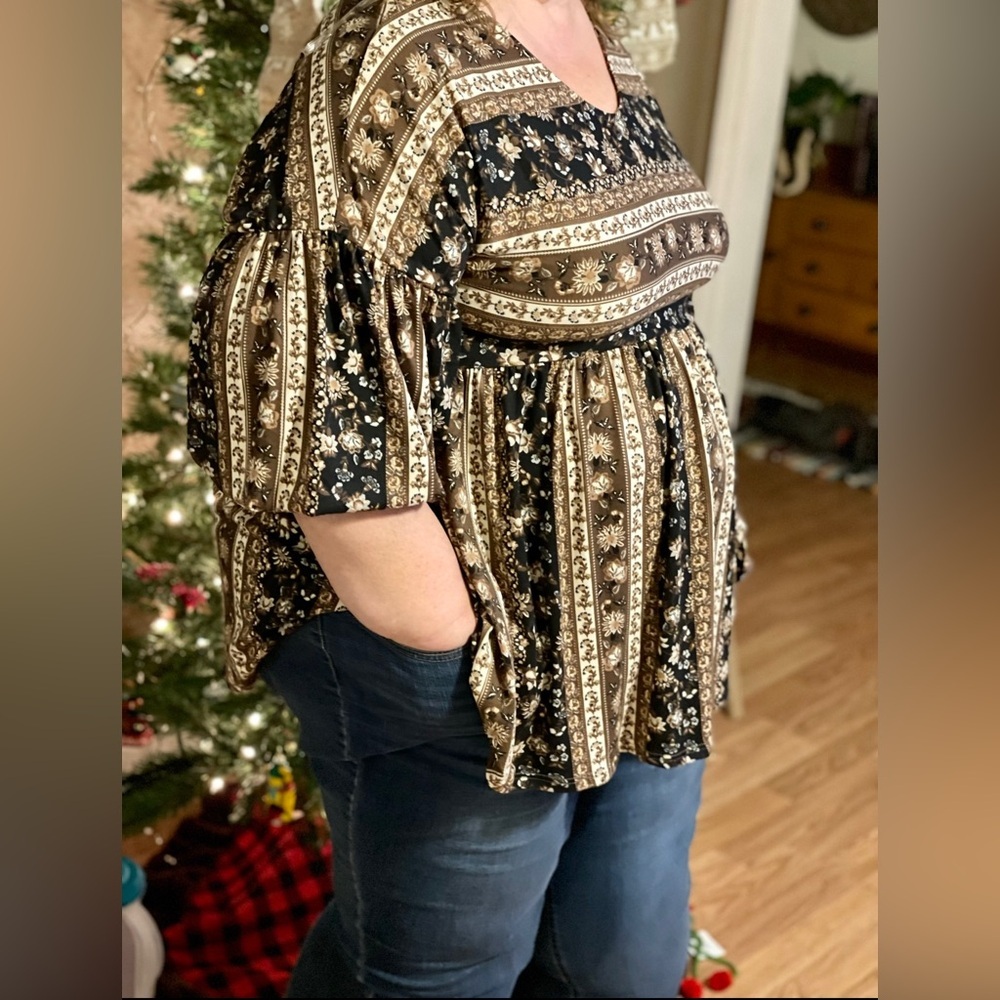 Jade by Jane plus size 1x-3x. baby doll top - Picture 4 of 4